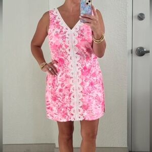 Women's Lilly Pulitzer Ronnie Vneck
Romper 6 Pink White